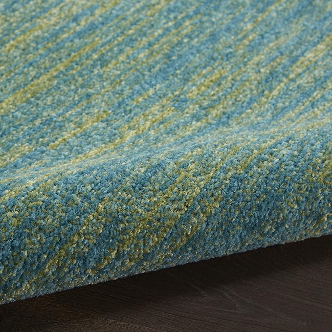 Nourison Home Nourison Essentials Blue Green 2'2" x 18' Area Rug - Image 8