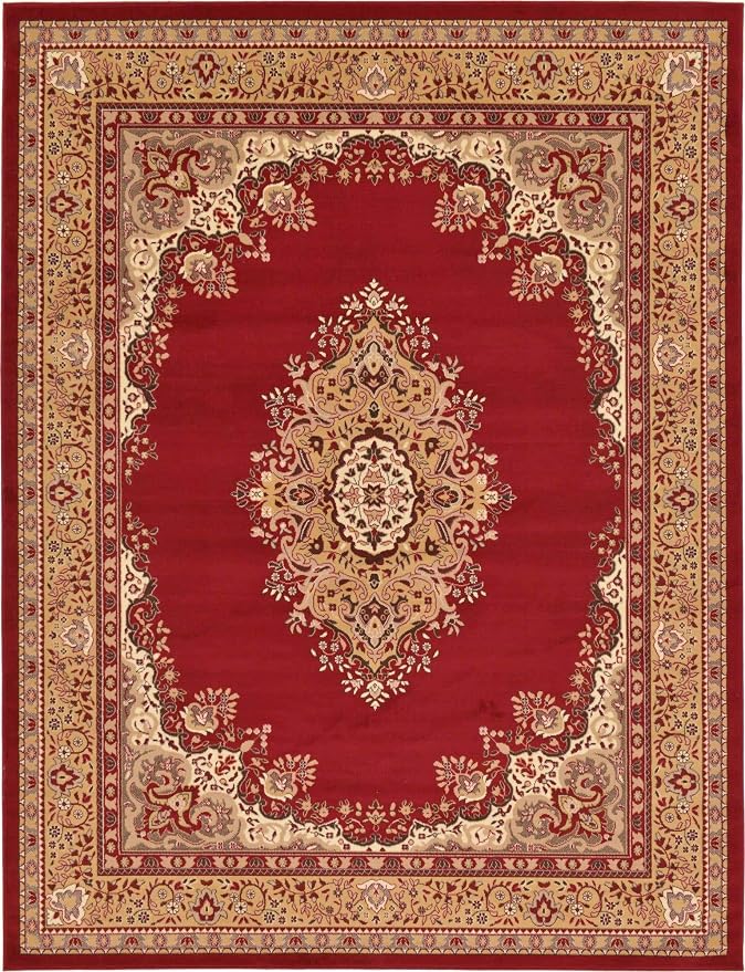 Unique Loom Reza Collection Traditional Persian Style Area Rug, 9 x 12 ft - Image 8
