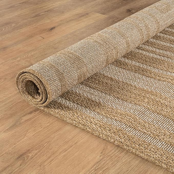 Beverly Rug Easy Jute Framed Border Rug 10x14 Washable Large Indoor Outdoor - Image 5