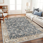 Area Rug 6'x9' Washable Vintage Traditional Floor Cover Thin Retro Kitchen by CHAMPLANT
