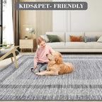 GarveeHome 10x13 Large Washable Geometric Area Rug Non Slip Non Shedding Floor - Image 5