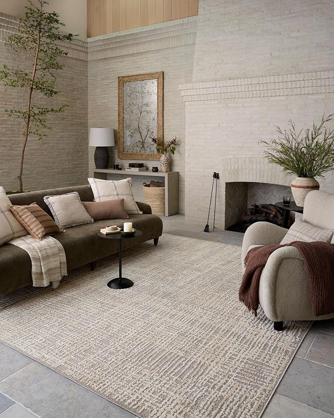Loloi Amber Lewis Bexley Collection BEX-07 Natural/Dove 2'-7" x 12'-0" Runner by Loloi
