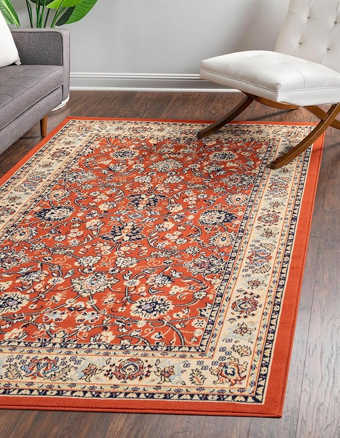 Rugs.com Yasmin Collection Rug – 6' x 9' Terracotta Medium Rug Perfect - Image 3