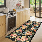 DUKINO 2x5 Washable Runner Rugs, Non Slip Floral Print Entryway Rug - Image 2