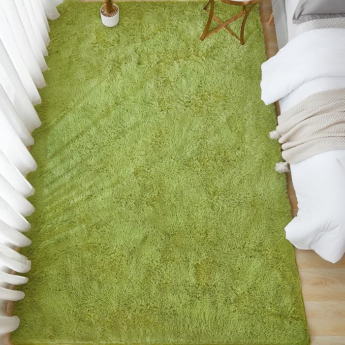 Andency 8x10 Area Rugs for Living Room, Olive Green Non-Slip Fluffy Soft Large - Image 8