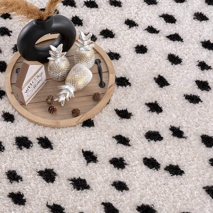 Hauteloom Tilos Dalmatian Hallway, Entryway Shag Runner Rug - Image 9