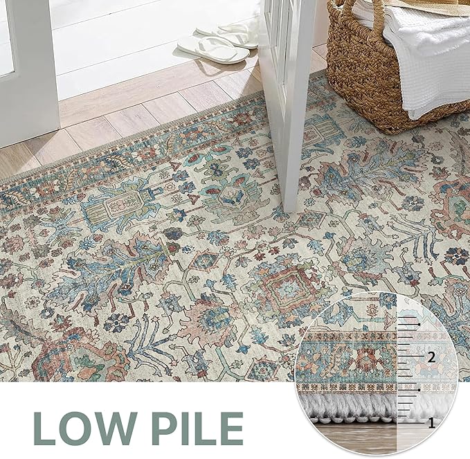 Bavni Bedroom Rug Runners for Hallways, Washable Runner Rug 2x10, Low Pile - Image 6