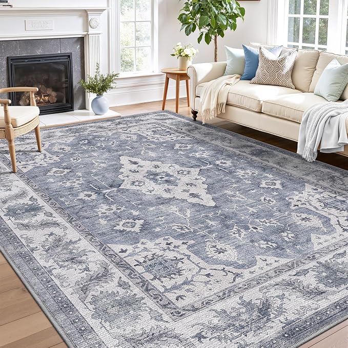 LUMI Washable Area Rug 8x10 for Living Room, Ultra Soft Stain Resistant Carpet by LUMI