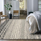 Moroccan 8x10 Area Rug, Soft Non-Slip Vintage Living Room Rugs - Image 2