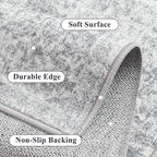 2x8 Runner Rug Washable Vintage Indoor Hallway Carpet Non Slip Grey Bedroom Low - Image 6