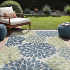 Beverly Rug Outdoor Rug 10x14 Modern Exotic Tropical Leaf Area Rugs - Image 3