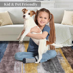Ciicool Modern Abstract Yellow Grey Rug - Image 7