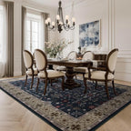 6x9 Washable Blue Area Rug for Living Room Bedroom, Boho Dining Room Rugs for - Image 2