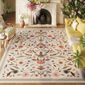 Vintage Medallion Floral 5x7 Area Rugs, Machine Washable Non-Slip, Low Pile by Vowkten