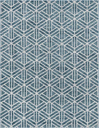 Rugs.com Lattice Trellis Collection Rug – 9' x 12' Blue Low-Pile Rug Perfect - Image 3