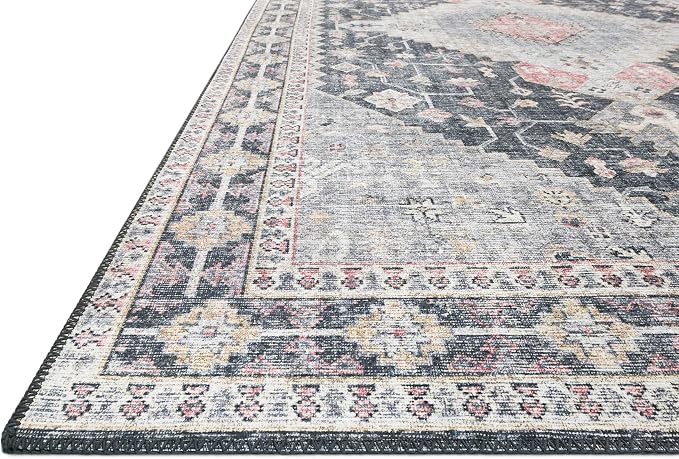 Loloi Skye Collection SKY-02 Charcoal/Multi 2'-6" x 12'-0" Runner Rug - Image 4