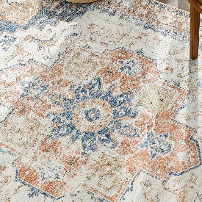 jinchan Kelda Runner Rug 2x5 Hallway Rug Washable Runner Vintage Mat Retro - Image 7