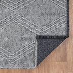 LUXE WEAVERS Modern Farmhouse Gray 5x7 Washable Area Rug, Anti-Slip Diamond - Image 7