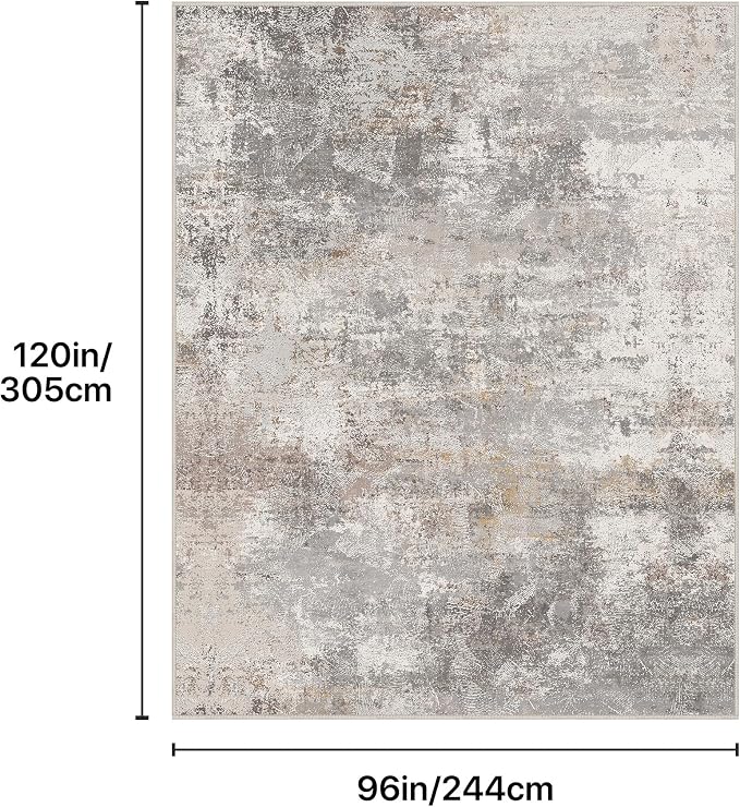 GENIMO Washable 8x10 Area Rugs for Living Room, Non Slip Modern Abstract Rug - Image 2