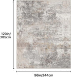 GENIMO Washable 8x10 Area Rugs for Living Room, Non Slip Modern Abstract Rug - Image 2