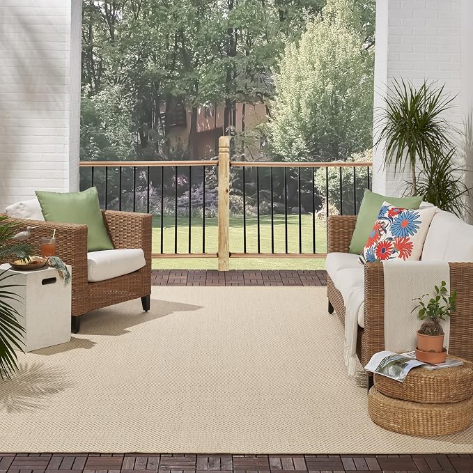 Nourison Home Home Courtyard 8' x 10' Natural Area Rug - Image 6