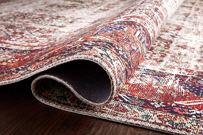 Loloi Layla Collection LAY-12 Ivory/Brick 9'-0" x 12'-0" .13" Thick Area Rug - Image 6