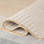 Nuloom Asha Tan/Ivory, Striped Border, Soft and Cozy, High Traffic, Stain - Image 7