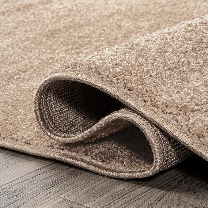JONATHAN Y Haze Solid Low-Pile Beige Runner Rug 2x16, Minimalist, Easy-Cleaning - Image 3