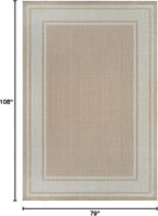 Beverly Rug Outdoor Rug 6x9 Modern Bordered Area Rugs - Image 2
