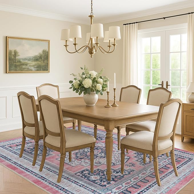 Fame Rugs Turkish Rug. Washable Vintage Oriental Antique Inspired Traditional - Image 9