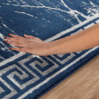 GLORY RUGS Area Rugs Marble 5x7 Navy Gray Carpet Modern Abstract Rug Living - Image 5