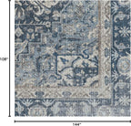 RUGGABLE Washable Vintage Area Rug – Kamran Admiral Blue 9x12, Stain-Resistant - Image 2