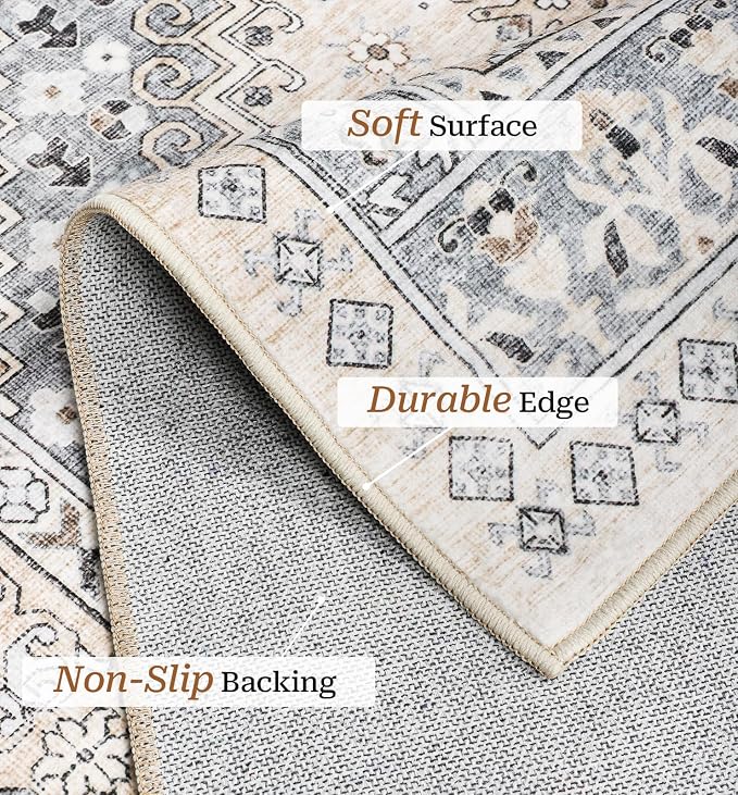 zesthome 12x15 Area Rugs, Large Washable Rug, Ultra-Thin Stain Resistant Rugs - Image 4