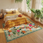 Rugcomf Area Rugs 9x12 Living Room Clearance Washable Boho Rug Non Slip Floral - Image 5