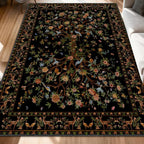 Black Rug for Living Room 5x7 Area Rugs, Machine Washable Non-Slip Carpet by TANVILL