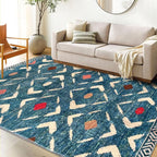 KILOCOCO Living Room Rug 5x7 Area Rug Printed Boho Washable Bedroom Rugs Non - Image 8