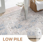 GENIMO 8x10 Area Rugs for Living Room, Machine Washable Non Slip Vintage Retro - Image 5