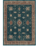 RUGGABLE Washable Vintage Area Rug – Verena Teal Blue 5x7, Stain-Resistant by RUGGABLE
