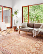 Loloi Layla Collection LAY-16 Natural/Spice 2'-0" x 5'-0" .13" Thick Accent Rug by Loloi