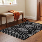 Rugshop Circles Arch Shag Area Rug Anthracite Dark Gray 4' x 6' Ideal - Image 6