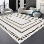 Moroccan Farmhouse Area Rugs 3x4ft, Neutral Geometric Pattern in Off-White Rug by Unknown