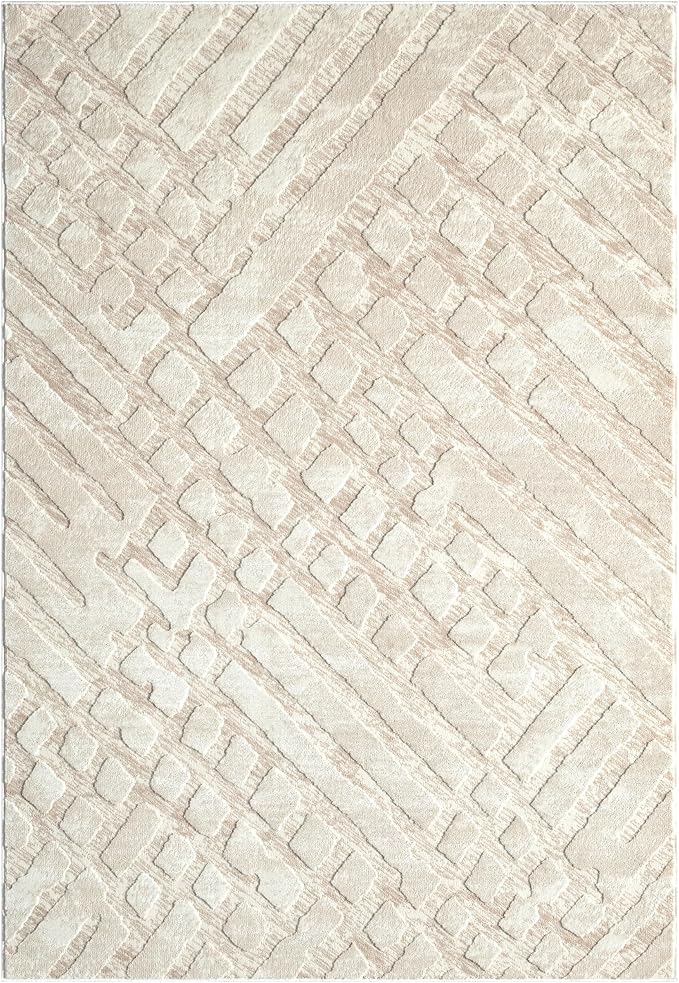 Abani Terra Cream Area Rug for Living Room, Bedroom - Image 3