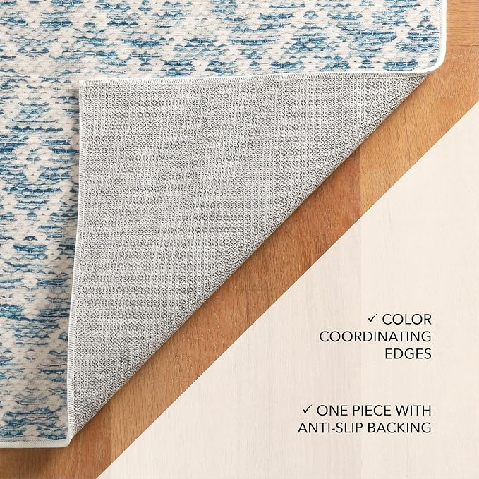 Dash and Albert Melange Diamond Machine Washable Area Rug - Image 6