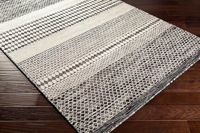 Mark&Day Wool Rugs, 5x7 Tervoort Global Black Area Rug, Bedroom or Kitchen - Image 4