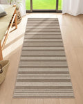 Lahome Striped Easy Jute 2x6 Runner Rug, Farmhouse Kitchen Rugs Non Slip by Lahome