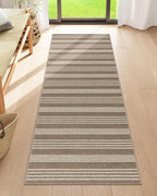 Lahome Striped Easy Jute 2x6 Runner Rug, Farmhouse Kitchen Rugs Non Slip by Lahome