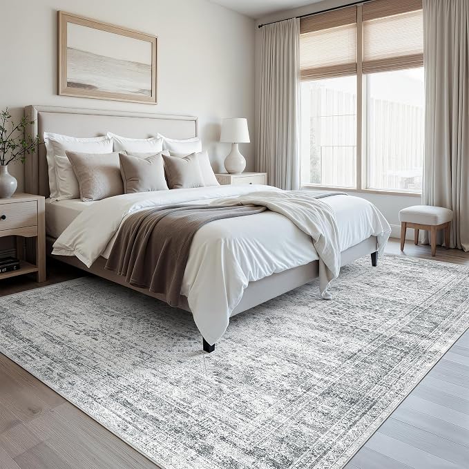 9x12 Area Rugs for Living Room, Non Slip Machine Washable Vintage Rugs - Image 5