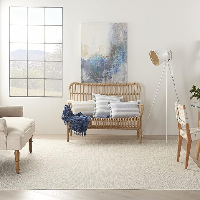 Nourison Home Courtyard Ivory Silver 7' x 10' Area Rug - Image 3