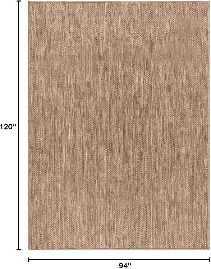 Beverly Rug Indoor Outdoor Rug 8x10, Washable Outside Carpet - Image 2