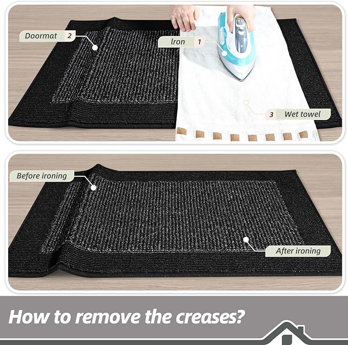 BEQHAUSE Indoor Door Mat 24" x 60", Dirt Trapper Door Mats Non-Slip Entryway - Image 9